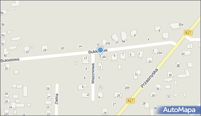 Ciechanów, Wazonowa, 1, mapa Ciechanów