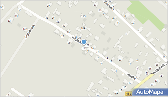 Ciechanowiec, Wąska, 11, mapa Ciechanowiec