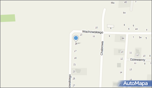 Ćmiłów, Wachowskiego Stanisława, ks., 15, mapa Ćmiłów