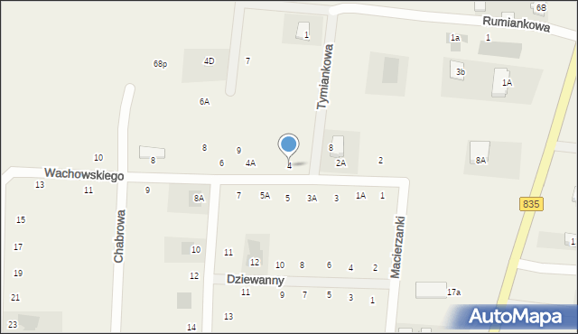 Ćmiłów, Wachowskiego Stanisława, ks., 4, mapa Ćmiłów