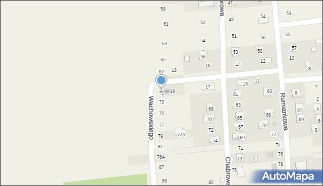 Ćmiłów, Wachowskiego Stanisława, ks., 71, mapa Ćmiłów