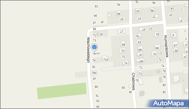 Ćmiłów, Wachowskiego Stanisława, ks., 77, mapa Ćmiłów