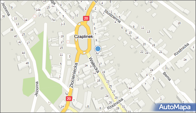 Czaplinek, Wałecka, 15, mapa Czaplinek