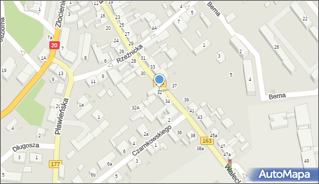 Czaplinek, Wałecka, 32, mapa Czaplinek