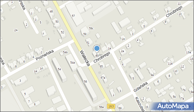 Czaplinek, Wałecka, 63, mapa Czaplinek