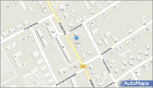 Czaplinek, Wałecka, 67a, mapa Czaplinek