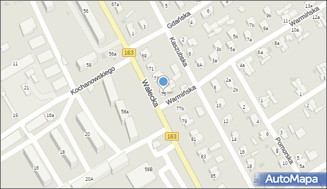 Czaplinek, Wałecka, 75, mapa Czaplinek