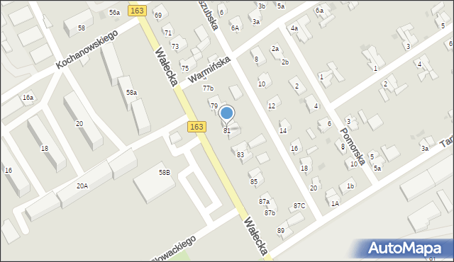 Czaplinek, Wałecka, 81, mapa Czaplinek