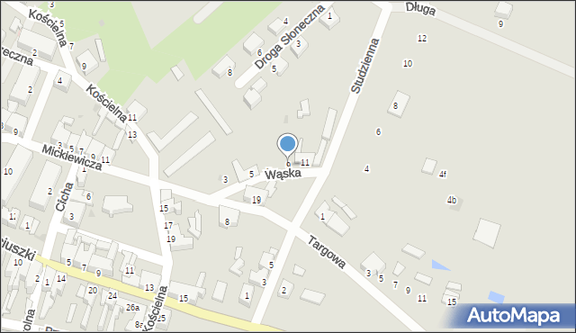 Czarne, Wąska, 9, mapa Czarne