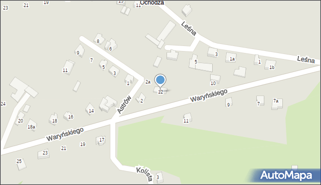 Czechowice-Dziedzice, Waryńskiego Ludwika, 12, mapa Czechowic-Dziedzic