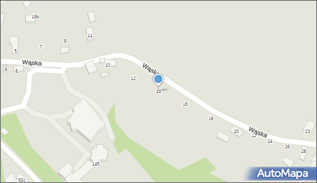 Czechowice-Dziedzice, Wąska, 14, mapa Czechowic-Dziedzic