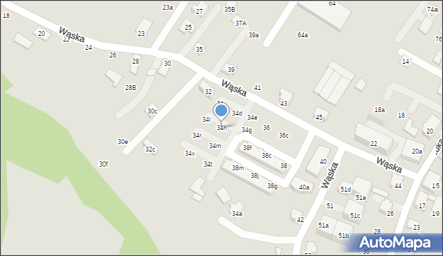 Czechowice-Dziedzice, Wąska, 34h, mapa Czechowic-Dziedzic