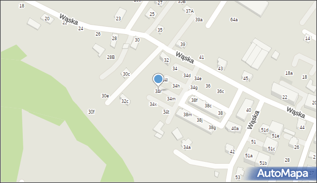 Czechowice-Dziedzice, Wąska, 34r, mapa Czechowic-Dziedzic