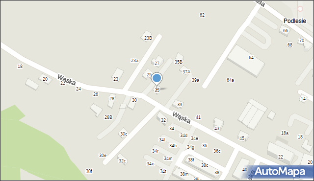 Czechowice-Dziedzice, Wąska, 35, mapa Czechowic-Dziedzic