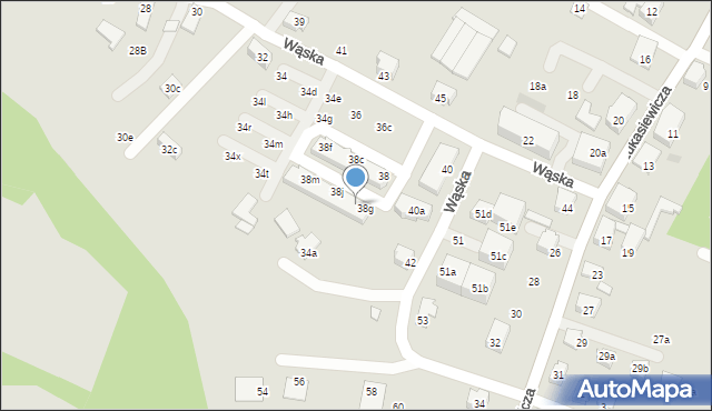 Czechowice-Dziedzice, Wąska, 38h, mapa Czechowic-Dziedzic