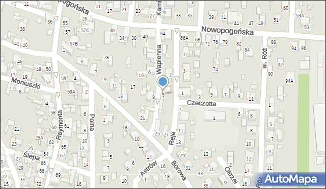 Czeladź, Wapienna, 5, mapa Czeladź