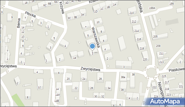 Czeladź, Warszawska, 1, mapa Czeladź