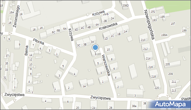 Czeladź, Warszawska, 7, mapa Czeladź