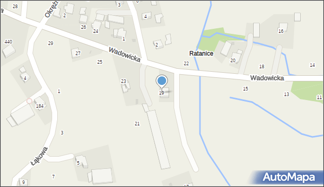 Czernichów, Wadowicka, 19, mapa Czernichów