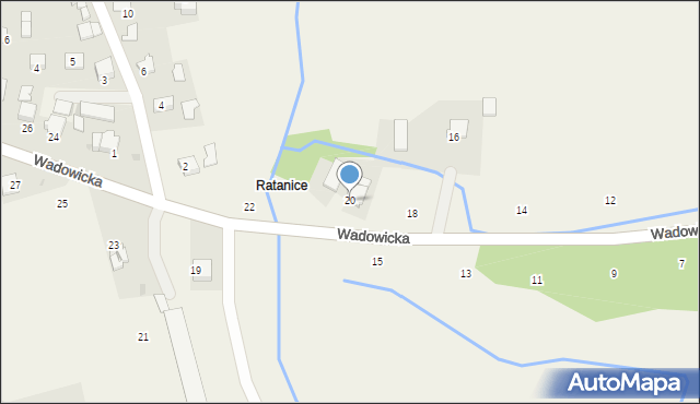 Czernichów, Wadowicka, 20, mapa Czernichów