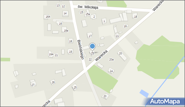 Czersk, Warecka, 23, mapa Czersk