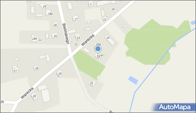 Czersk, Warecka, 24, mapa Czersk