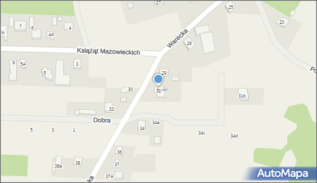 Czersk, Warecka, 31, mapa Czersk