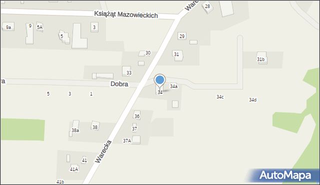 Czersk, Warecka, 34, mapa Czersk