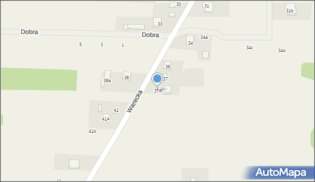Czersk, Warecka, 37A, mapa Czersk