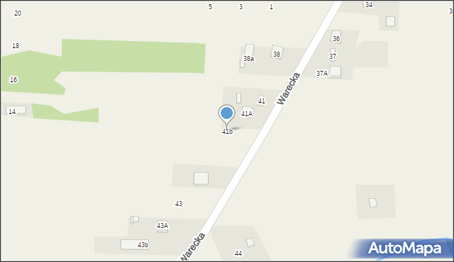 Czersk, Warecka, 41b, mapa Czersk