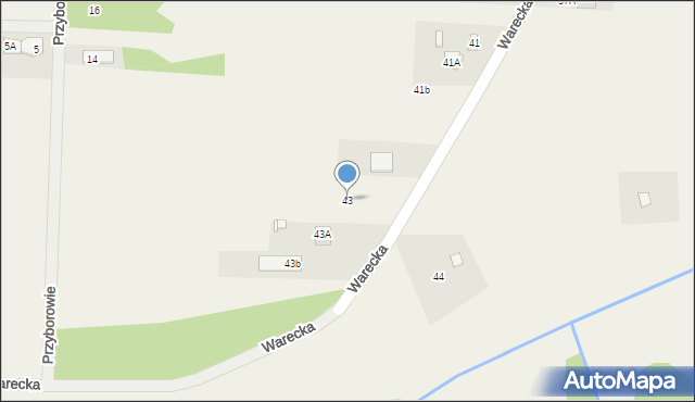 Czersk, Warecka, 43, mapa Czersk