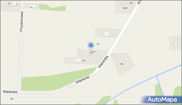 Czersk, Warecka, 43A, mapa Czersk