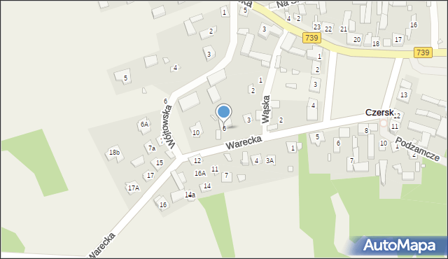 Czersk, Warecka, 6, mapa Czersk