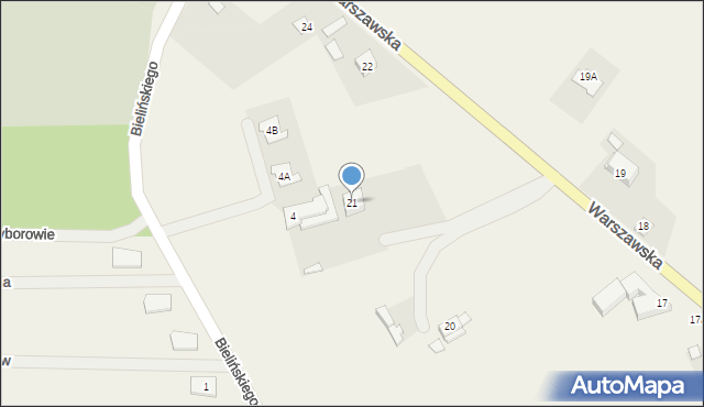 Czersk, Warszawska, 21, mapa Czersk