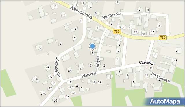 Czersk, Wąska, 2, mapa Czersk