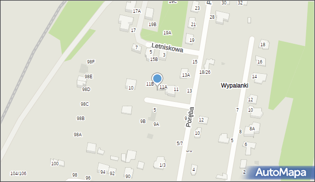 Częstochowa, Wakacyjna, 6, mapa Częstochowy