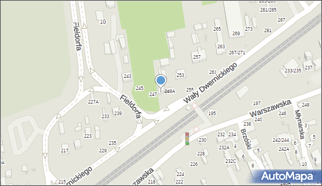 Częstochowa, Wały Józefa Dwernickiego, gen., 249, mapa Częstochowy