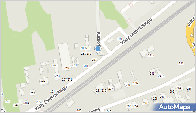 Częstochowa, Wały Józefa Dwernickiego, gen., 289, mapa Częstochowy