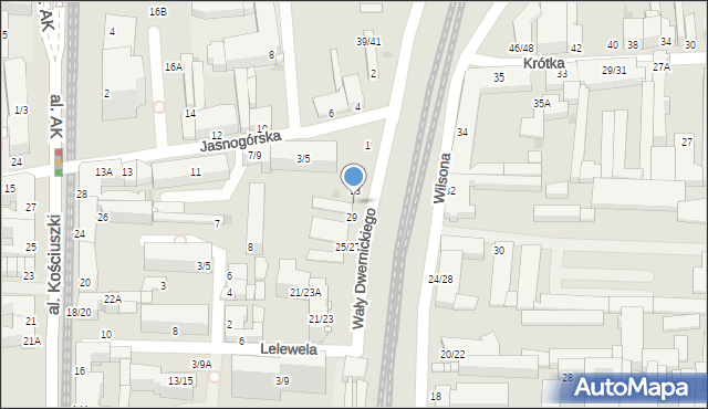 Częstochowa, Wały Józefa Dwernickiego, gen., 31, mapa Częstochowy