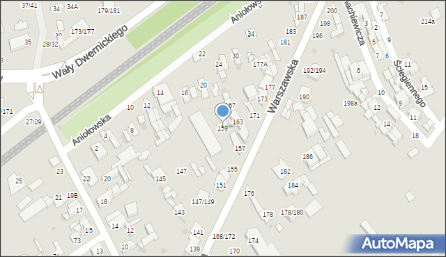 Częstochowa, Warszawska, 159, mapa Częstochowy