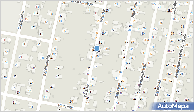 Częstochowa, Wazów, 35, mapa Częstochowy