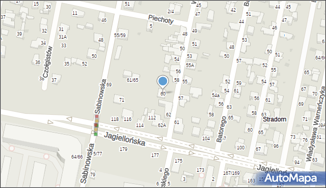 Częstochowa, Wazów, 60, mapa Częstochowy