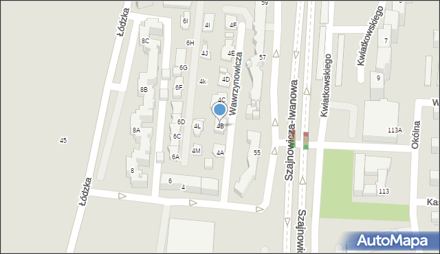 Częstochowa, Wawrzynowicza Ludwika, 4B, mapa Częstochowy