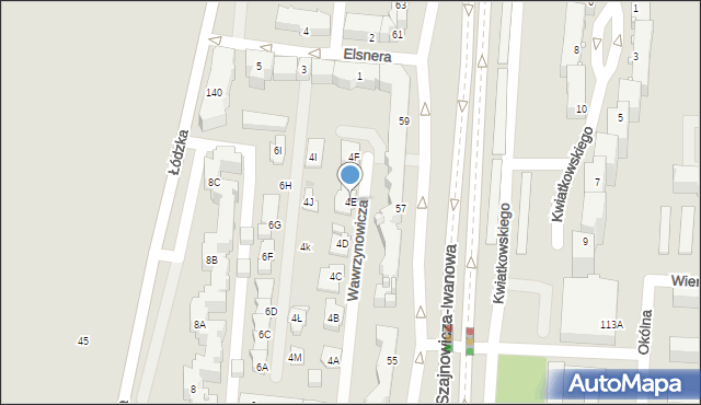Częstochowa, Wawrzynowicza Ludwika, 4E, mapa Częstochowy