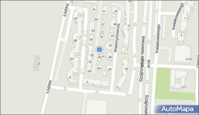 Częstochowa, Wawrzynowicza Ludwika, 4Ł, mapa Częstochowy