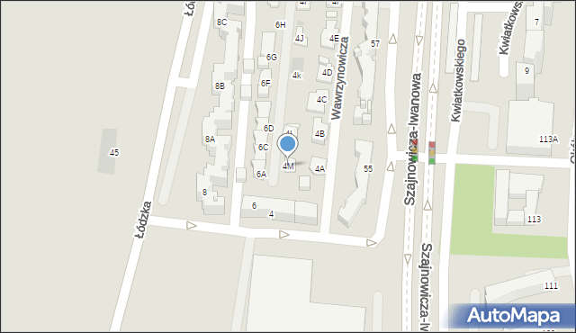 Częstochowa, Wawrzynowicza Ludwika, 4M, mapa Częstochowy