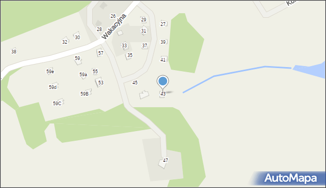 Częstocin, Wakacyjna, 43, mapa Częstocin