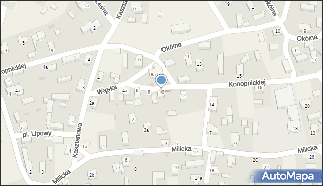 Czeszów, Wąska, 10, mapa Czeszów