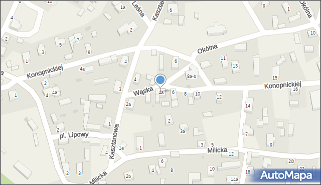 Czeszów, Wąska, 4a-b, mapa Czeszów