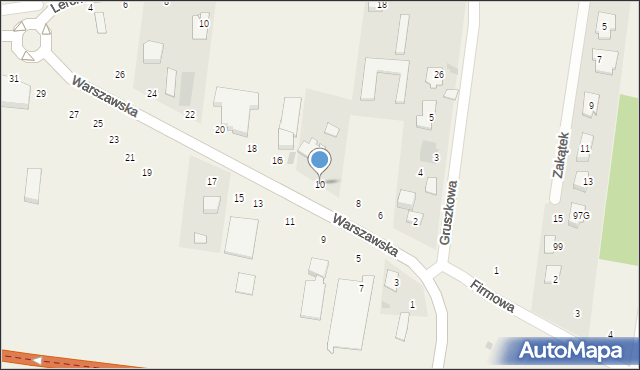 Czosnów, Warszawska, 10, mapa Czosnów